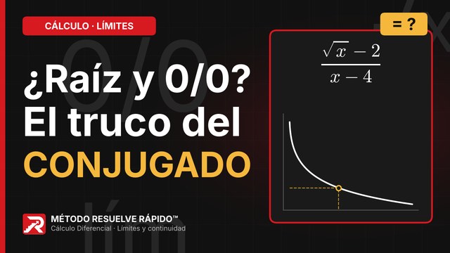 Inicio del video: Límites 0/0 con radicales: racionalizar